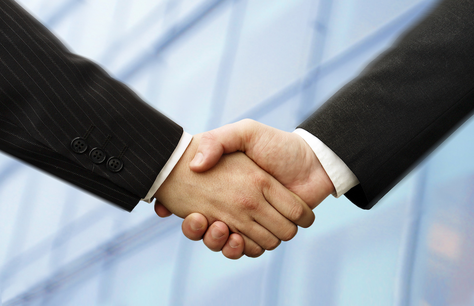 business hand shake